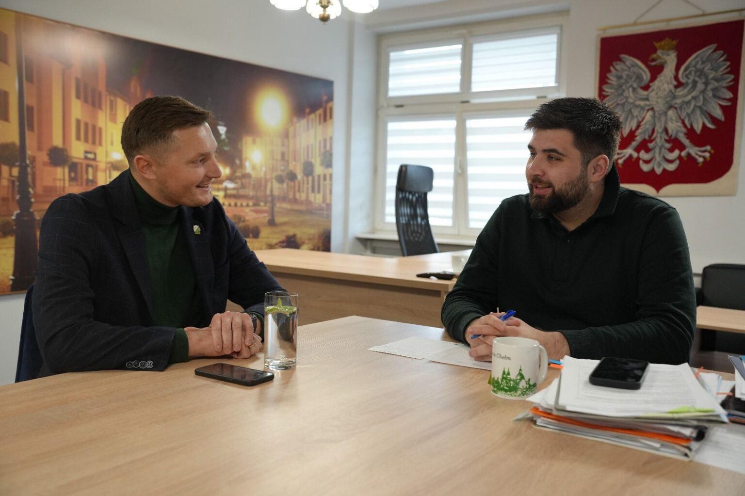 Radny Wojciech Wójcik i Prezydent Jakub Banaszek