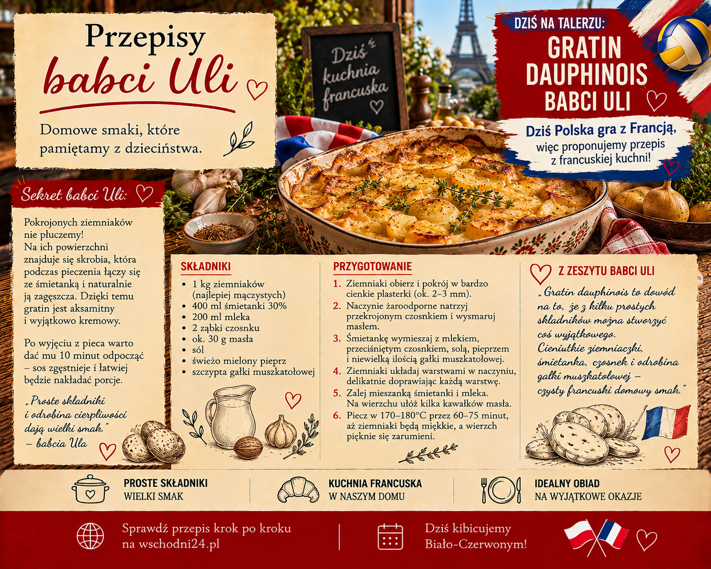 Gratin dauphinois babci Uli. Dziś na stole odrobina Francji!