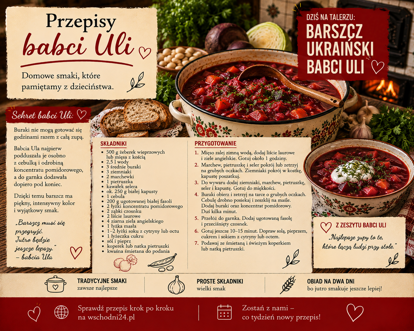 🥣 Barszcz ukraiński babci Uli